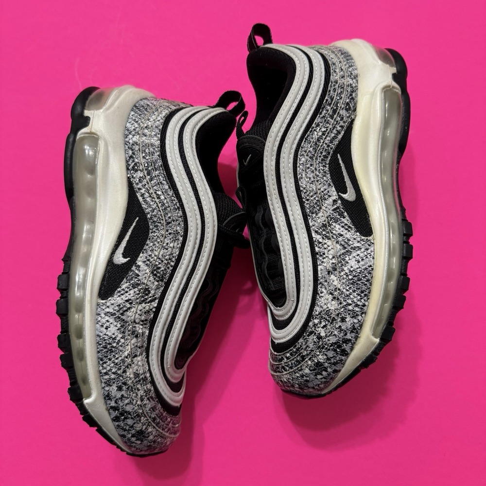 Nike Air Max 97 Sneakers Women Cocoa Snake Skin Print Black CT1549-001 Size 6